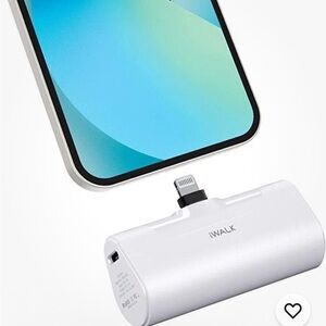 White Portable Charger for iPhone